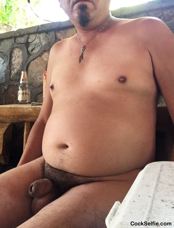 Chubby naked Latino!! - Cock Selfie