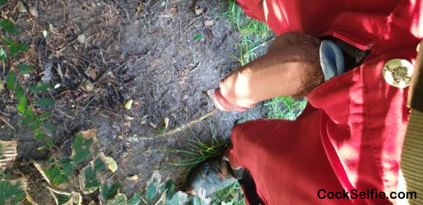 Outdoor pee - Cock Selfie