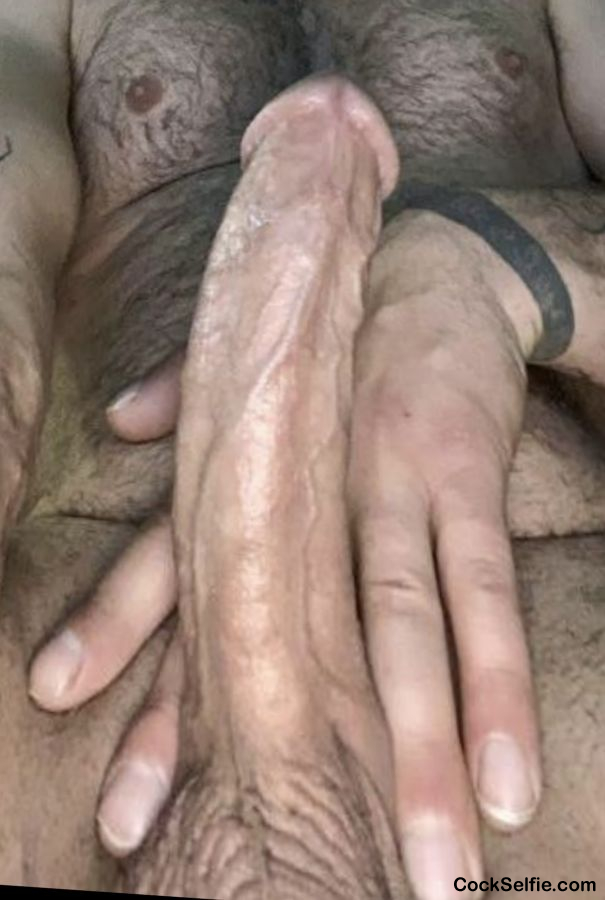 Who wants a long cut curved cock - Cock Selfie