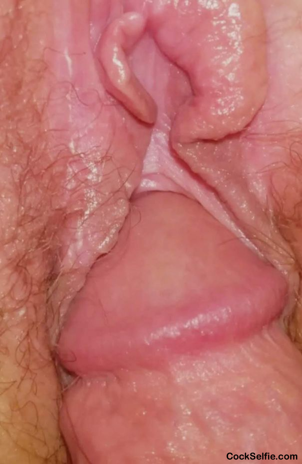 That is my neighbors sister she is always coming over to get fucked her pussy is super tight and she squirts all over the place and loves when her sister comes with her because they both will eat each other and swap cum - Cock Selfie