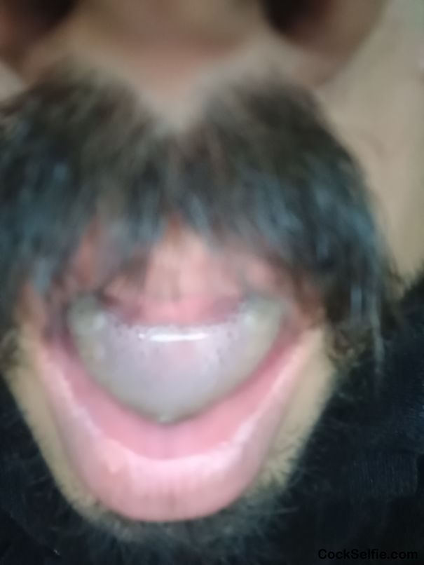 My cum in my mouth - Cock Selfie