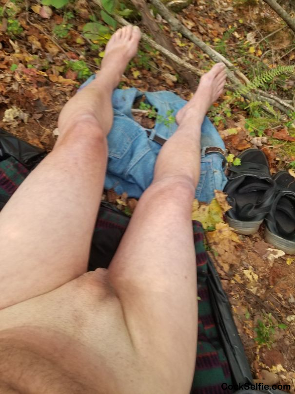 Love being naked outdoors! - Cock Selfie