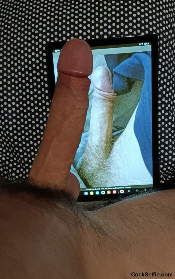 Cocktribute with my dick on screen are welcome - Cock Selfie