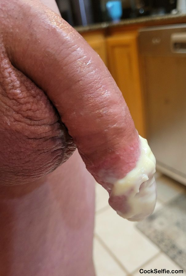 Vanilla pudding, just the tip. - Cock Selfie