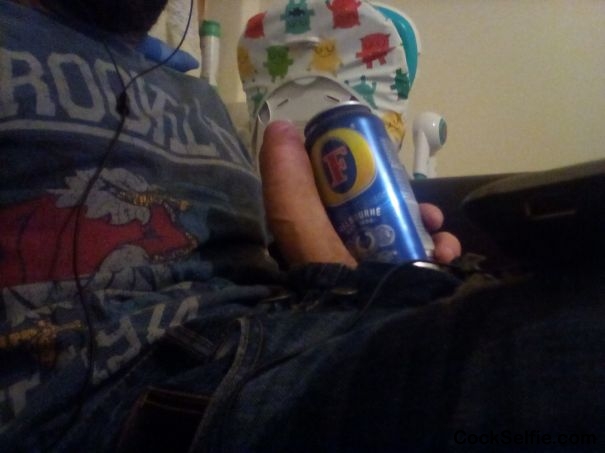 wanking with a cold beer - Cock Selfie