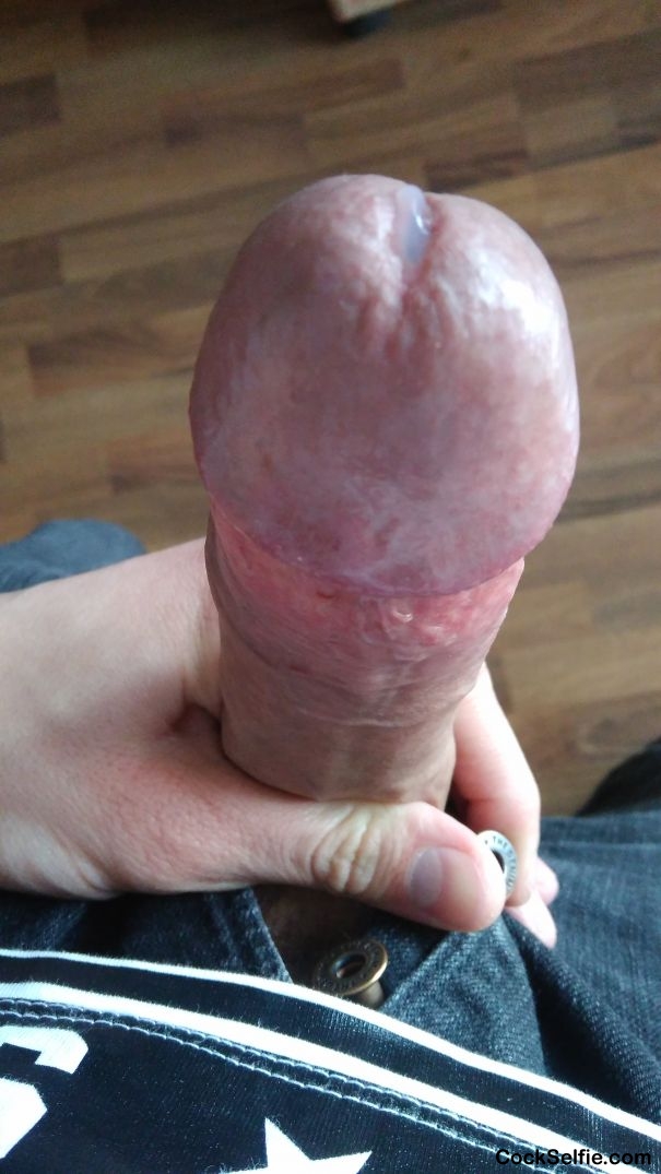 I have just stopped a cumshot - Cock Selfie