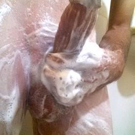 Stroking in the shower this morning - Cock Selfie