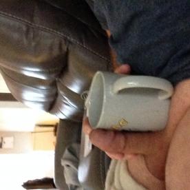 My coffe cup is same size - Cock Selfie