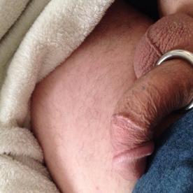 Trying to get hard with ring And not Using my implant not happing - Cock Selfie