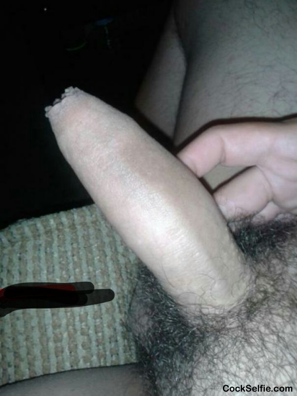 My man's Meaty uncircumcised cock - Cock Selfie