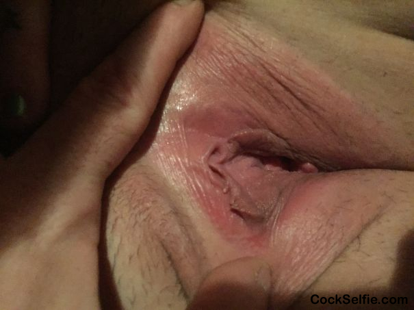 Her tight little hole! - Cock Selfie
