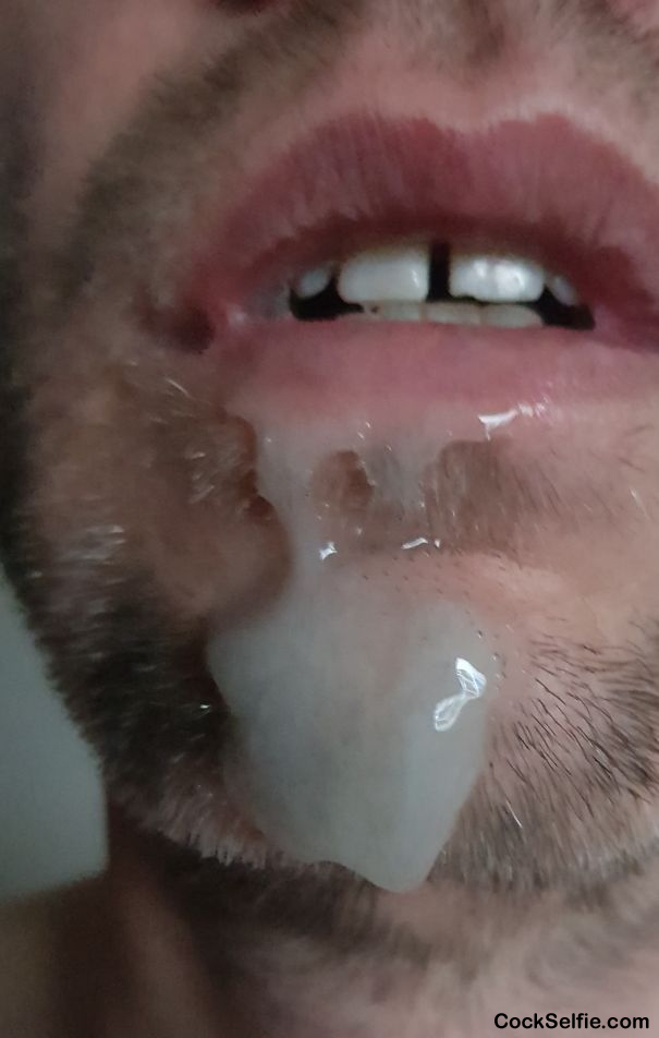 A fantasy of mine is to have multiple hot, sticky loads shooting all over my face all at the same time.... - Cock Selfie