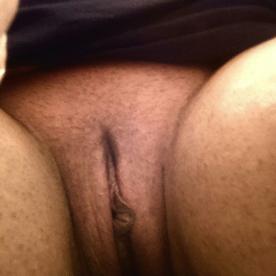 Another shot of my ex-gf's delicious fat black pussy. Man I miss tasting & fucking this pussy! She loves rock hard white cock. - Cock Selfie