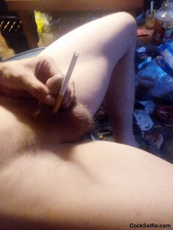 Not even half the size of a cigarette how pathetic 2 inches of nothing make fun of my bfs tiny cock best comment gets a private pick from me - Cock Selfie