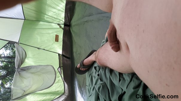 Nude camping fun - Cock Selfie