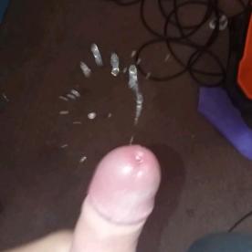 In action pic just as my cumshot started.. - Cock Selfie