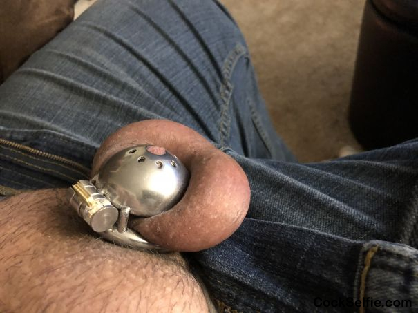 Wish i was forced to be in chastity. - Cock Selfie