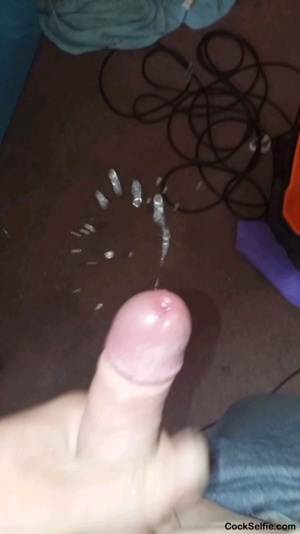 In action pic just as my cumshot started.. - Cock Selfie