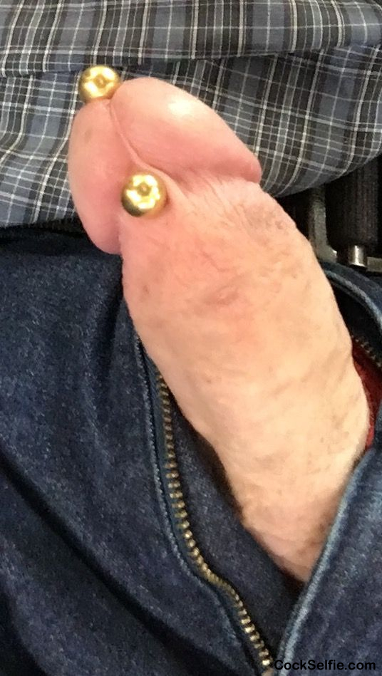 Gold clit tickler - Cock Selfie