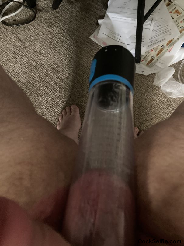 Just pumping my balls - Cock Selfie
