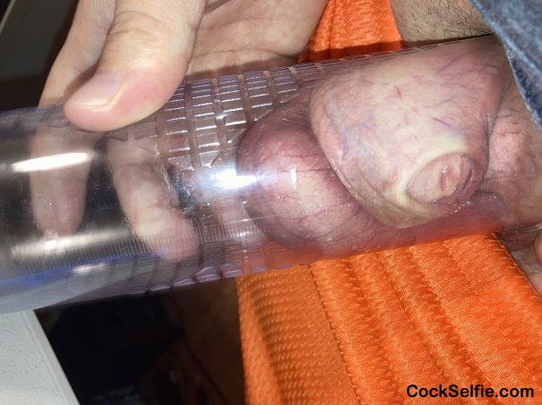 Cock and balls in one tube - Cock Selfie