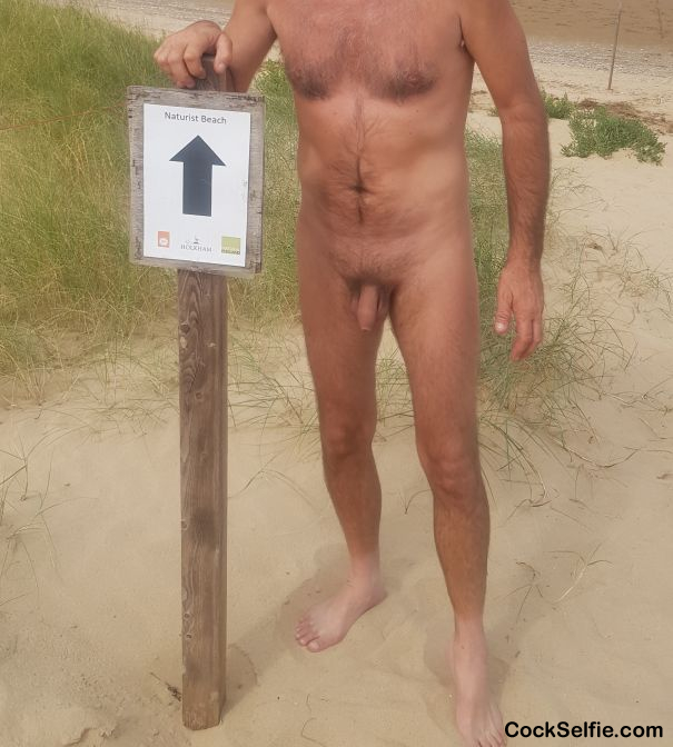 holkham naturist beach - Cock Selfie