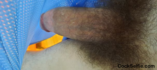 Shorts getting wet from precum, how many of yall wanna see this sexy cock pee - Cock Selfie