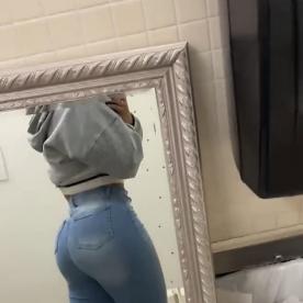 Hows my ass look in these tight jeanss - Cock Selfie