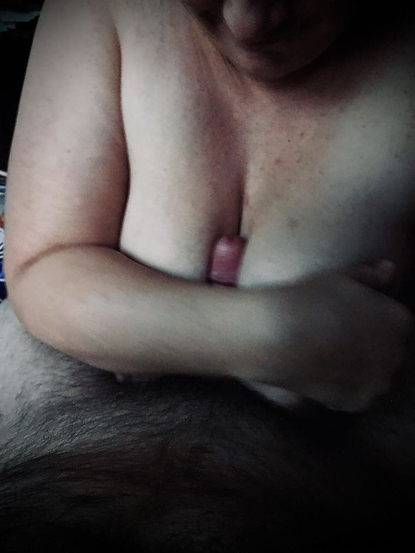 Wife titty fucking - Cock Selfie