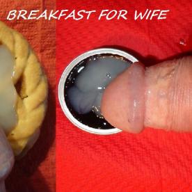 I prepare breakfast that my wife eats - Cock Selfie