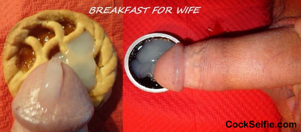 I prepare breakfast that my wife eats - Cock Selfie
