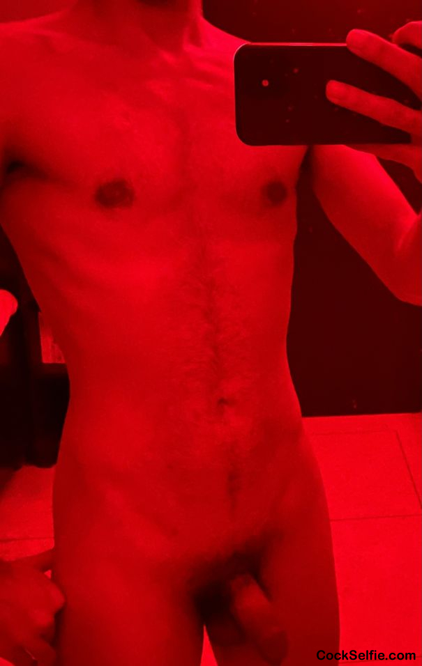Who doesn't like red - Cock Selfie