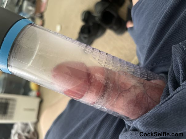 Pumping it up and look at those veins - Cock Selfie