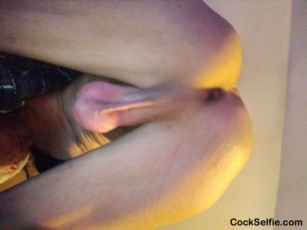My ass and big hanging balls - Cock Selfie