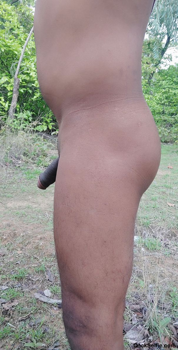 Nude in Jungle near village in to Flash - Cock Selfie