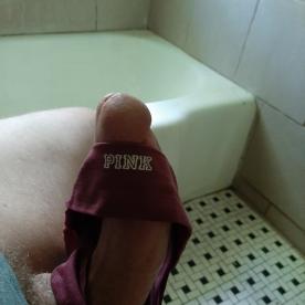 GFs best friend's panties - Cock Selfie