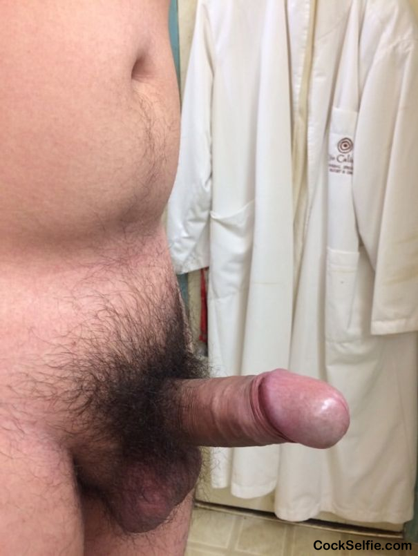 Natural pubes and my erect 43 year old cock - Cock Selfie
