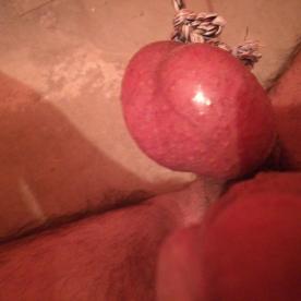 My 19 y/o eggs waiting for hot burning candle wax - Cock Selfie
